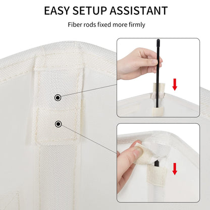 Chrislley 60L Slim Laundry Hamper with Lid Narrow Laundry Basket with Handle Upgrade Foldable Dirty Clothes Hamper Portable Skinny Hamper Organizer Storage Bins (25.6 inches,beige)