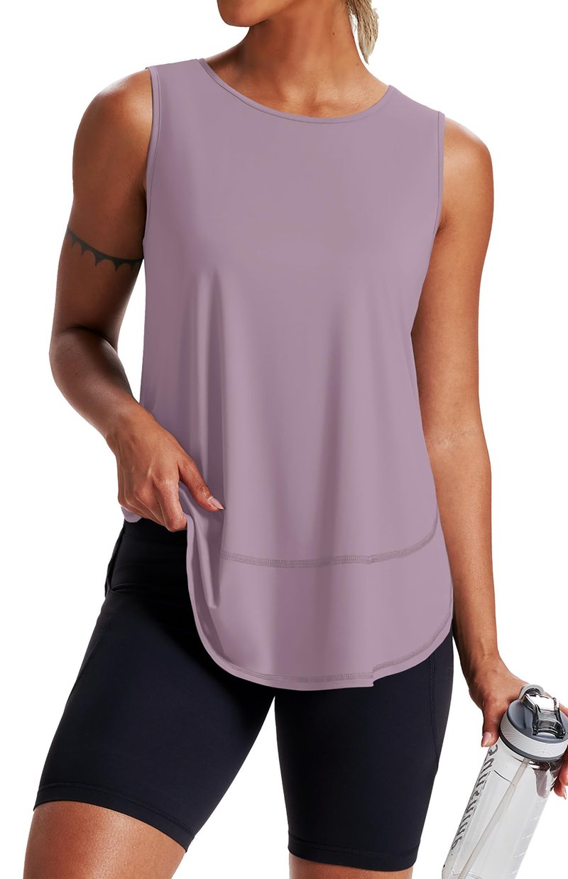 NIASHOT Womens Tank Tops Workout Tops Athletic Tank Tops for Women Gym Essentials Summer Outfits Racerback Tank Top Sleeveless Shirts Gym Clothes Tennis Hiking Shirts Pilates Outfits XL