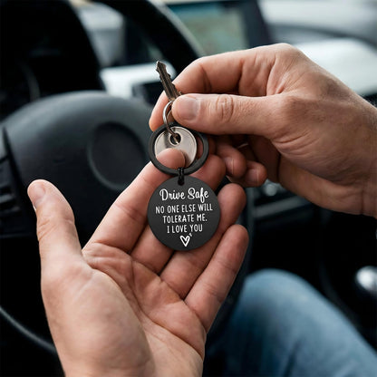 iJuqi Drive Safe Keychain Boyfriend Gift - Valentine's Day Gifts for Him Men Funny New Driver Keyring Cute Boyfriend Husband Gifts from Girlfriend Wife