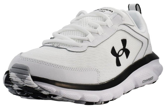Under Armour Mens Charged Assert 9 Marble Running Shoe, White(101)/Black, 12 US