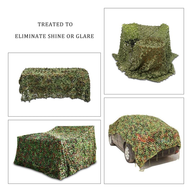 Camo Netting, Camouflage Mesh Netting for Hunting Blinds, Woodland Mesh Perfect Camonetting for Camping Shooting Hunting, Military Theme Party Decoration Sun Shade Outdoor 13x5ft