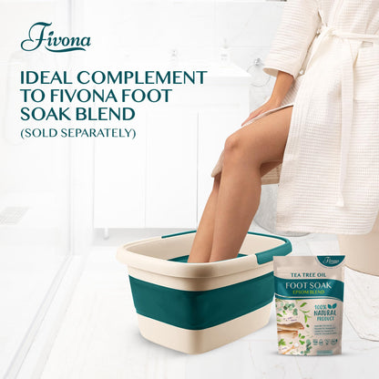 Fivona Collapsible Foot Bath Basin - Pedicure Foot Soaking Tub for Tired Feet, Cracked Heels, Soothe Soreness, Soften Calluses