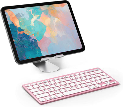 OMOTON Bluetooth Keyboard Compatible with iPad 10th Generation, iPad 10.2 (9th/8th/7th), iPad Pro 13/12.9/11 inch, iPad Air/Mini and More iOS Devices, White