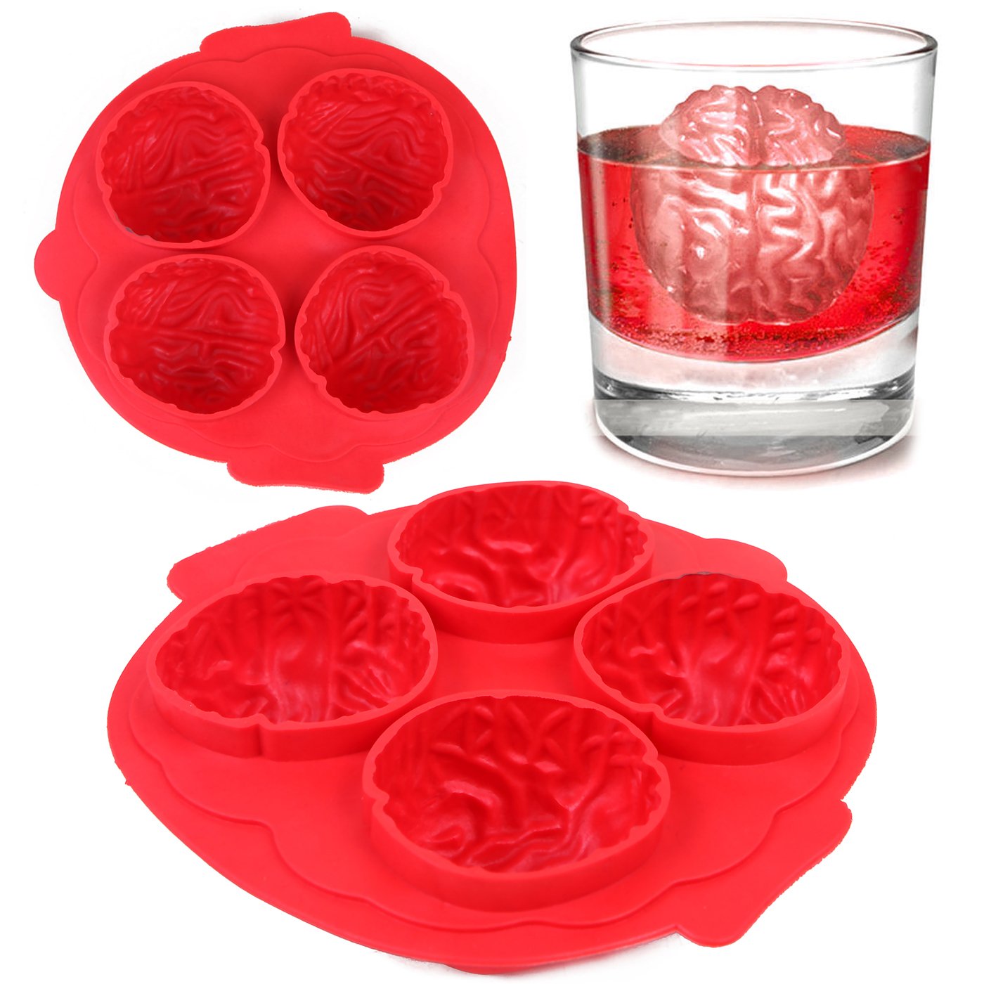 HDE Ice Cube Tray Halloween Silicone Mold Resin Molds for Chocolate Candy Jello