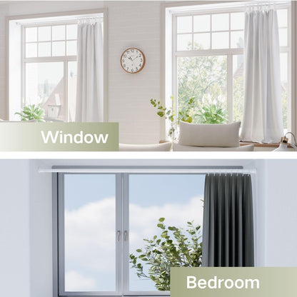 Extendable Curtain Pole Telescopic Spring Tension Rod Heavy Duty Room Divider No Drilling Curtain Rod Adjustable Pole for Wardrobe Window,Shower,Bedroom,Doorway