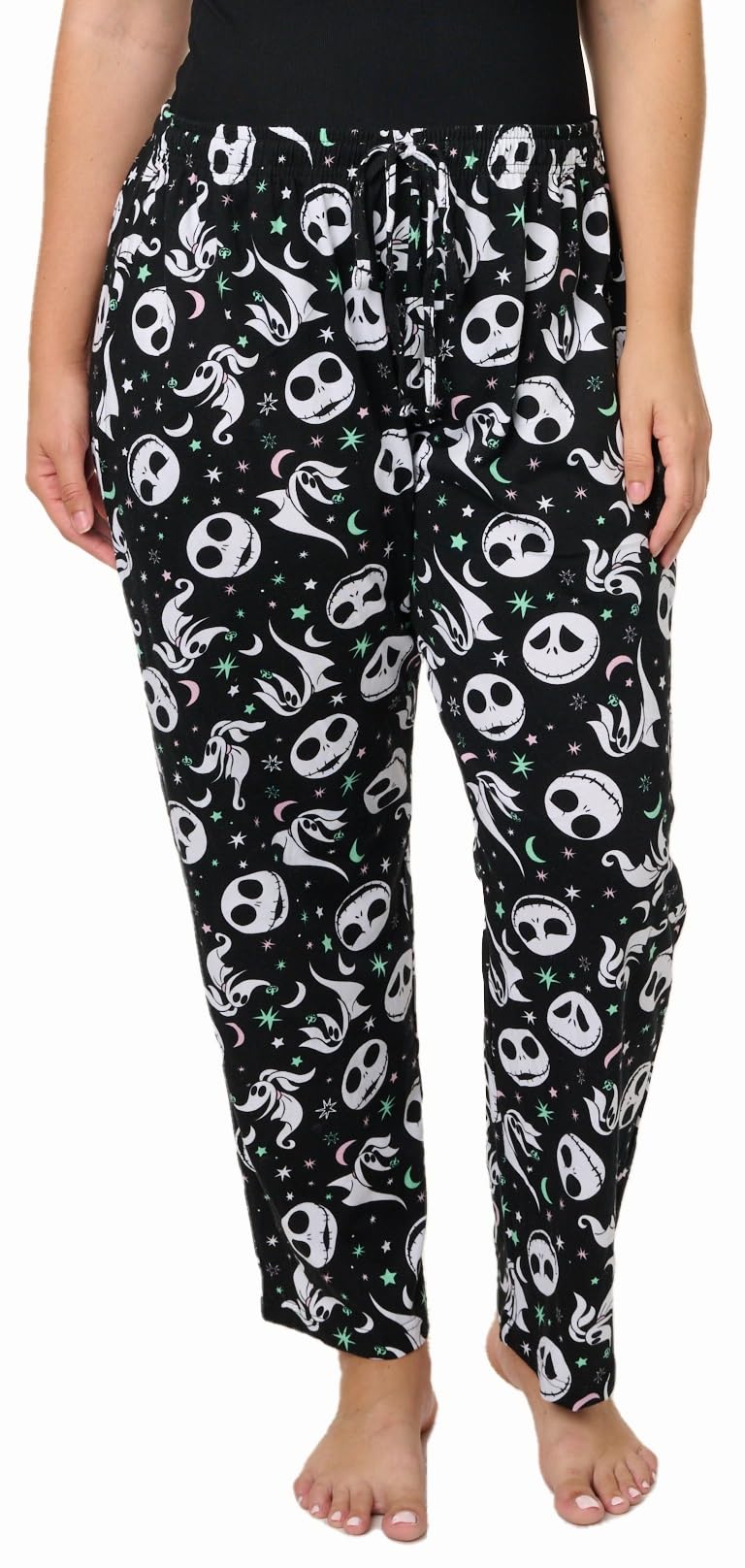 Disney Womens Lounge Pants Pajama Bottoms AOP (Jack Skellington & Zero, 3X)