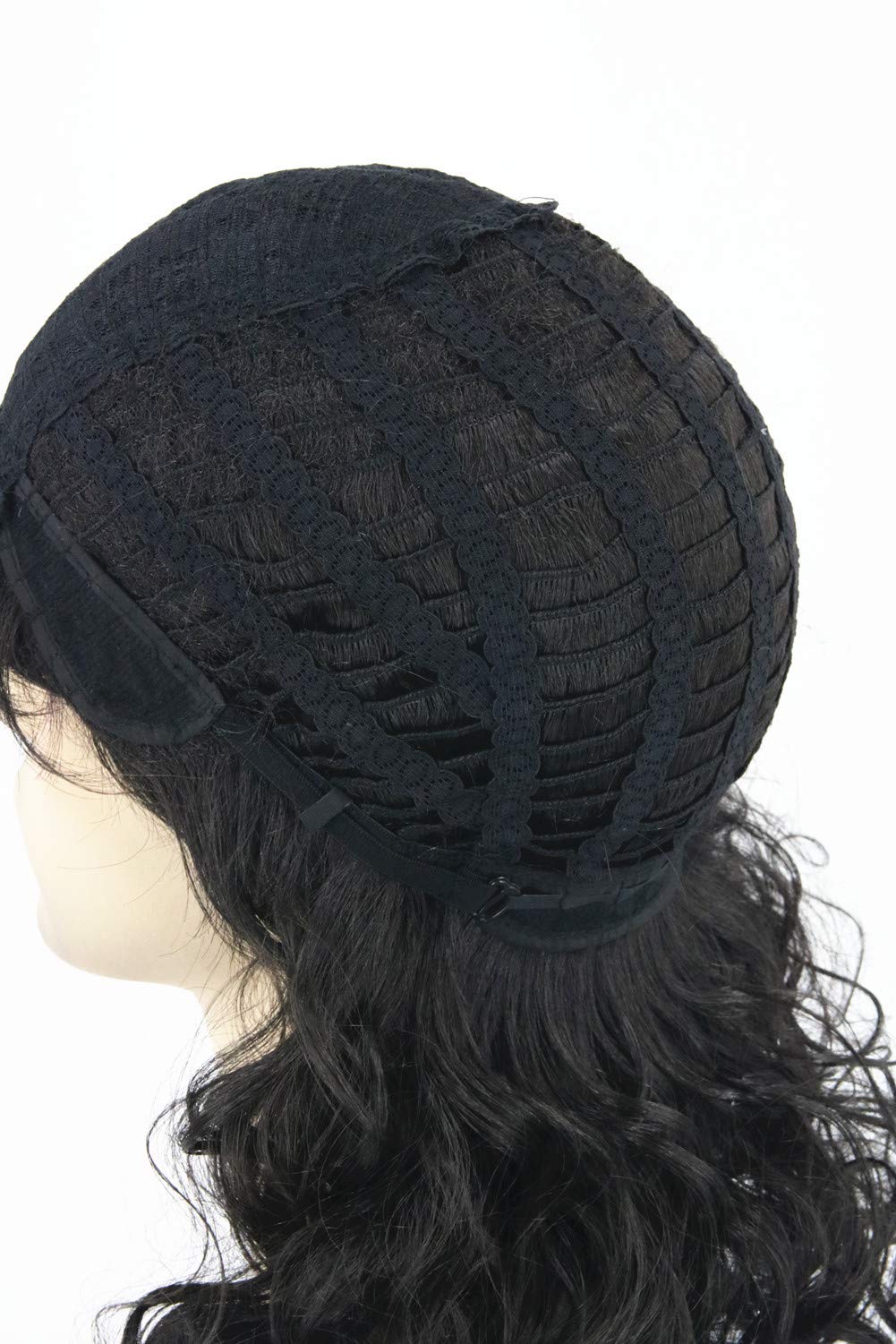 Topcosplay Men's 80s Mullet Wig - Black Curly Male Wig for Halloween Costumes, Punk Rocker Style