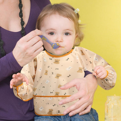 Accmor 5 Pack Long Sleeve Bibs, Baby Smock Waterproof Sleeved Bib Smock for Baby Toddler 6-24 Months