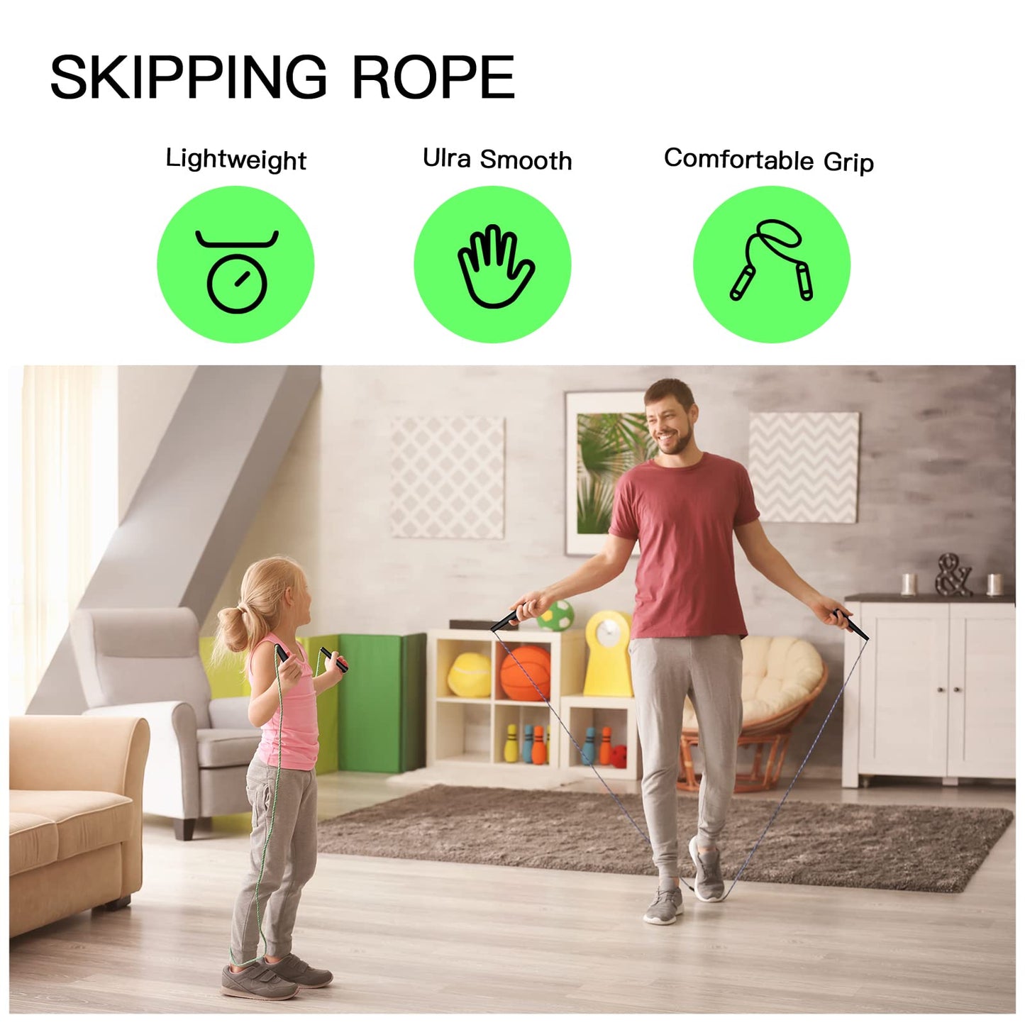 10 Pack PVC Jump Rope for Cardio Fitness - Versatile Adjustable Skipping Rope for Women Men Kids, Speed Jump Rope for Exercise,9 Feet