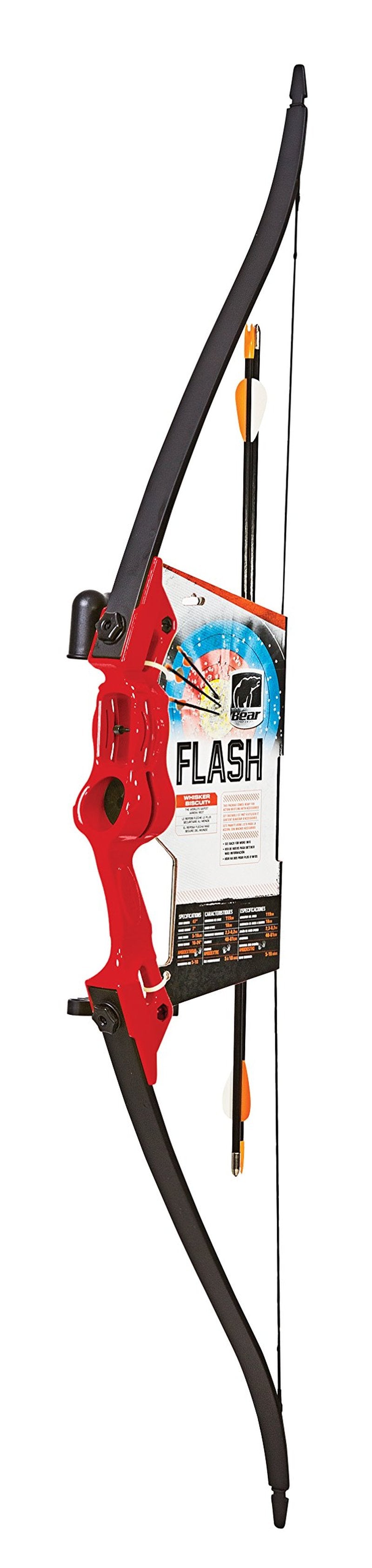 Bear Archery Flash Bow Set for Youth, Ambidextrous, Red