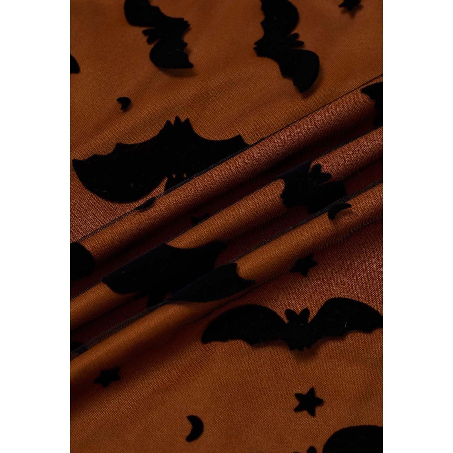 CHICWISH Women's Pumpkin Tulle Tutu Skirt Velvet Bats Elastic Waist Halloween Party Layered Mesh Midi Skirt Halloween Costumes