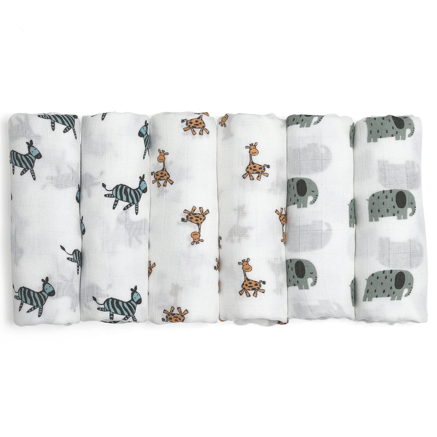 GLLQUEN BABY Muslin Squares Cloth for Baby, 6pack 70cm x 70cm Cotton Burp Cloths for Newborn, Absorbent & Breathable and Ideal to Clean, Wipe & Cover Newborns