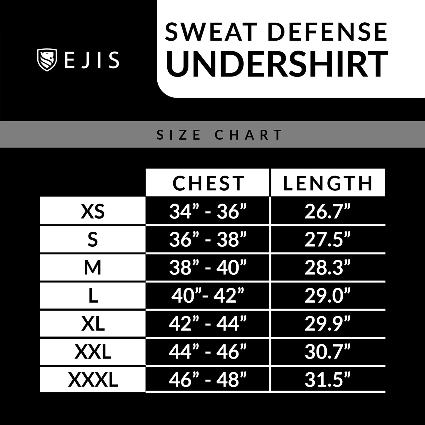 Ejis Men's Sweat Proof Undershirt, V Neck, Anti-Odor Silver, Cotton, Sweat Pads