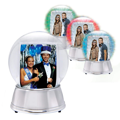 Neil Enterprises Inc. Large LED Light Up Photo Snow Globe w/Silver Base