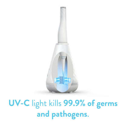 Tao Clean UV Sanitizing Sonic Toothbrush and Cleaning Station, Electric Toothbrush, Dual Speed Setting, White