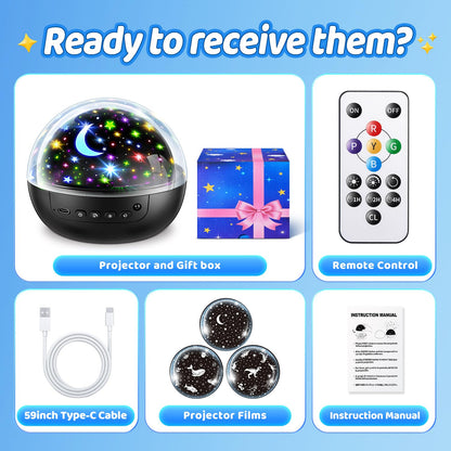 Dinosaur Toys for Kids 2-4,【Remote+3 Films+93 Effects】Dinosaur Toys for Kids 5-7,【3 Timer+5 Brightness】Toys for 5 Year Old Boy Toys Age 3,Rotate Night Light Projector,Toddler Night Light Projector