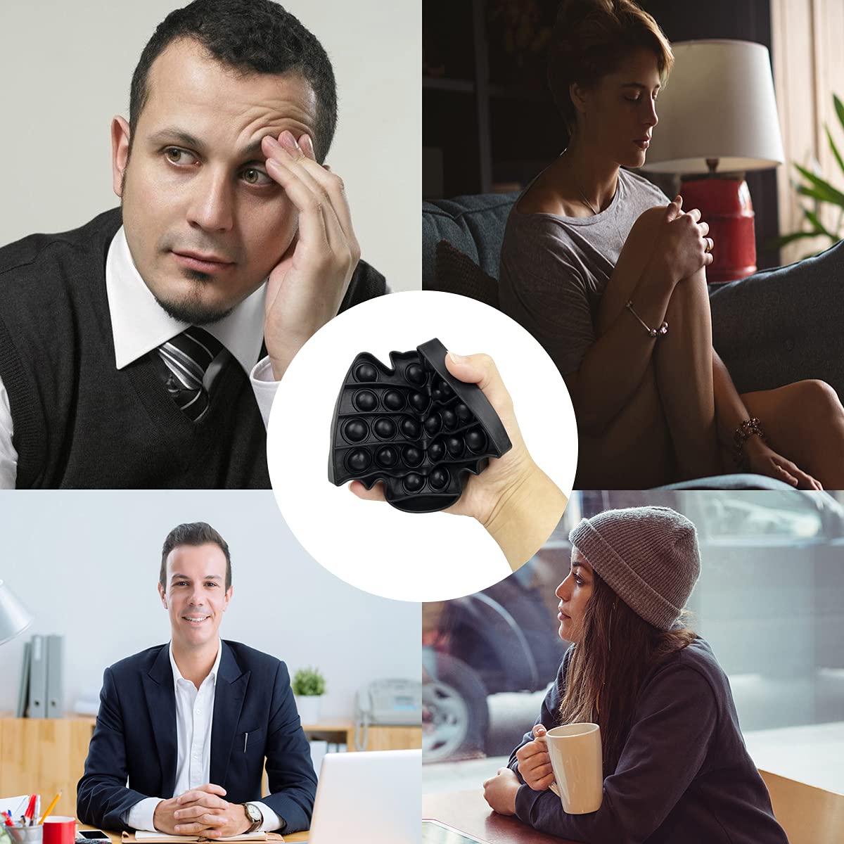 Jofan 4 Pack Halloween Fidget Sensory Pop Toys Packs for Kids Girls Boys Halloween Party Favors Halloween Treat Bags Gifts Stress Relief