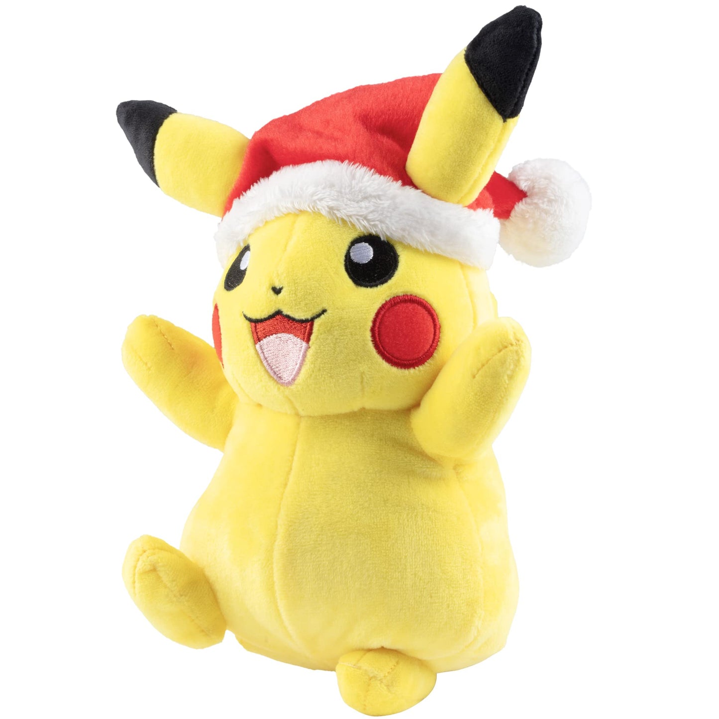 Pokémon 8" Holiday Pikachu Plush with Santa Hat Accessory - Officially Licensed - Generation 1 - Stuffed Animal Toy Figure - Christmas Stocking Stuffer Gift for Kids, Boys, Girls - 2+