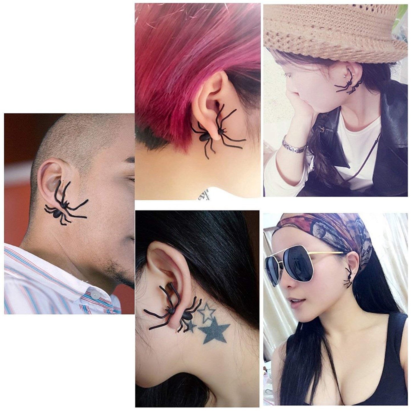 Spider Earrings for Women - Scary & Funny Halloween Decorations & Cosplay Party Supplies