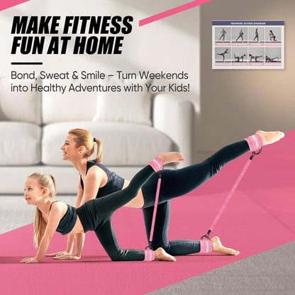 KUZARO Resistance Bands Set with Ankle Straps, Legs and Glutes Workout Equipment, Ankle Weights Bands for Women, Booty Exercise Equipment for Kickbacks and Hip Training, Home Gym Fitness Equipment