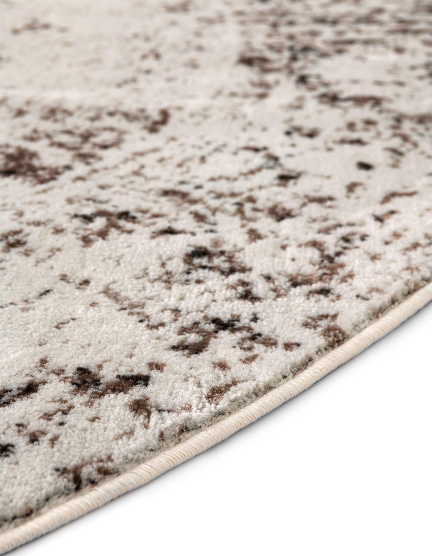 Unique Loom Sofia Collection Area Rug - Casino (7' 1" Round, Beige/ Tan)