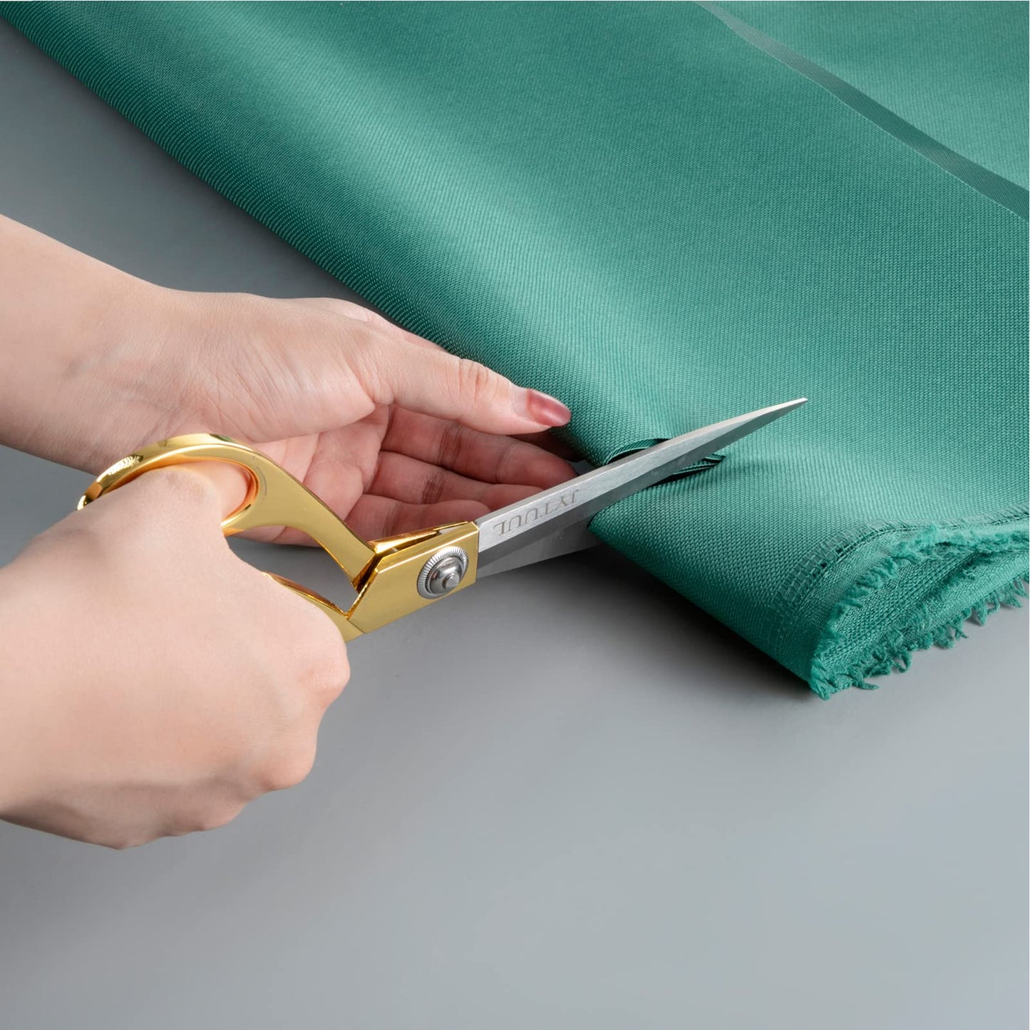 JYTUUL Professional Heavy Duty Tailor Scissors, Sharp Stainless Steel 8" Gold Dressmaker Shears Multipurpose Fabric Scissors Sewing Dressmaking Craft Scissors for Office and Home