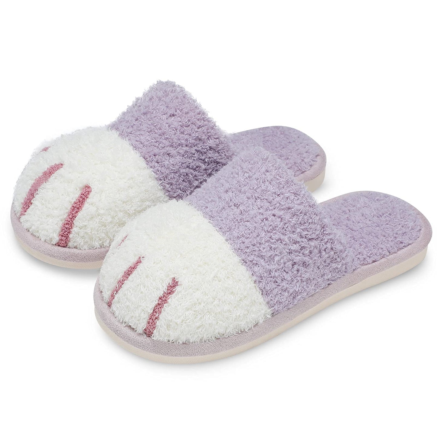 SINNO Cute Animal Slippers for Women Indoor Outdoor Memory Foam House Slipper Soft Warm Cozy Fuzzy Bedroom Non-Slip Shoes Christmas Gift ladies
