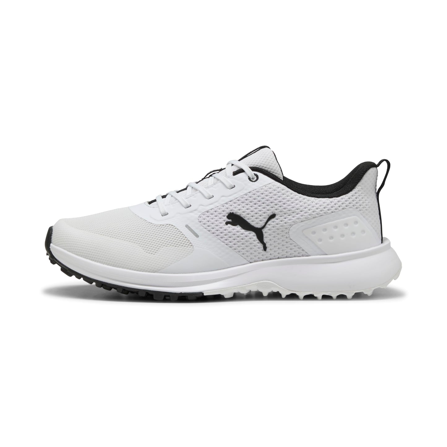 Puma Golf Men's Fusion Grip 6 Golf Shoe, Puma White-Puma Black, 10.5