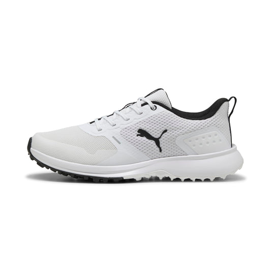 Puma Golf Men's Fusion Grip 6 Golf Shoe, Puma White-Puma Black, 10.5