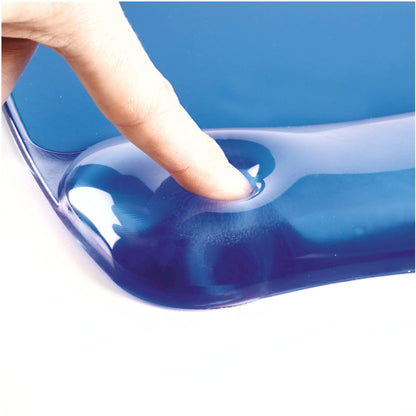 Fellowes Crystals Gel Mouse Pad Wrist Rest - Blue (91141)