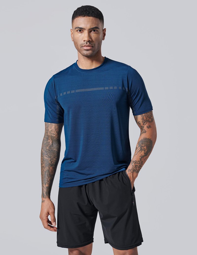 5 Pack Men’s Active Quick Dry Crew Neck T Shirts | Athletic Running Gym Workout Short Sleeve Tee Tops Bulk (Set 3, 4X-Large)