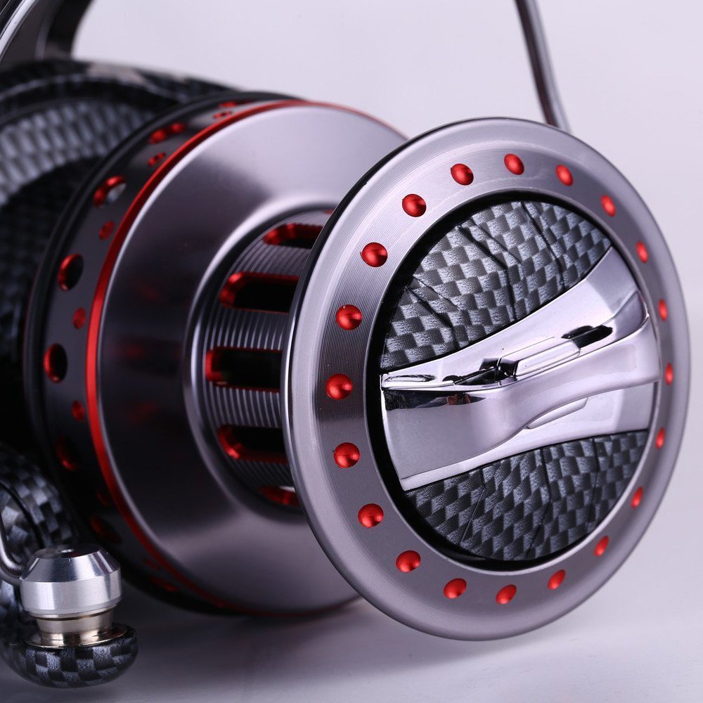 HiUmi Full Metal Body Big Spool Casting Spinning Fishing Reels 8000 9000 10000 11000 12000 PescaSaltwater Boat Rock Surf Fishing Reel (8000)