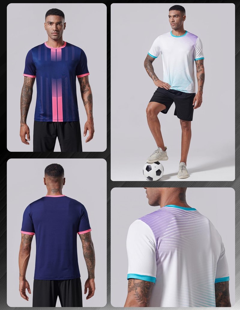 5 Pack Men’s Active Quick Dry Crew Neck T Shirts | Athletic Running Gym Workout Short Sleeve Tee Tops Bulk (Set 13, 3X-Large)