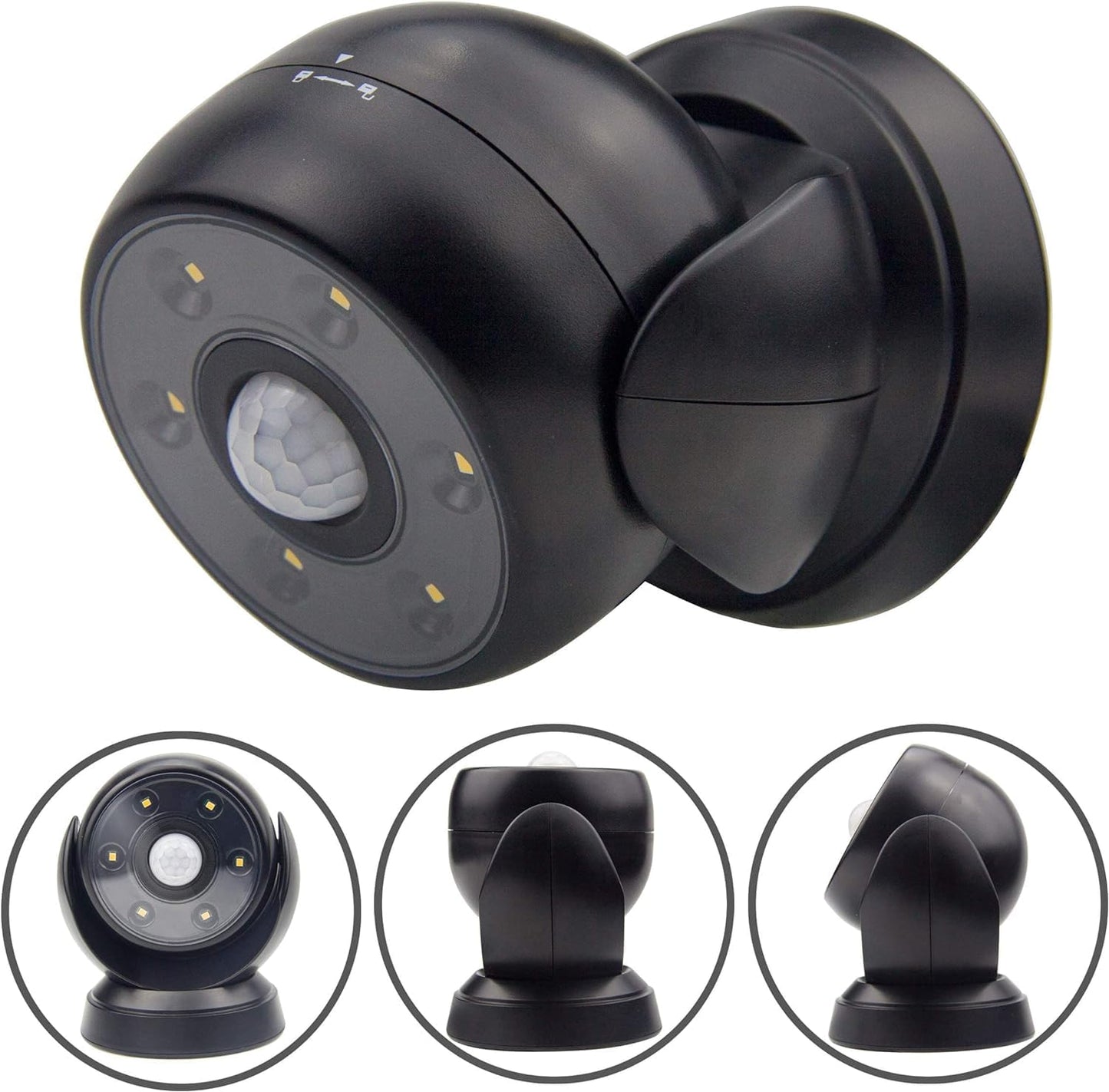 BIGLIGHT Wireless Motion Sensor Floodlight - Outdoor Spotlight, 200 Lumens, Waterproof, Rotatable Wall Light for Driveway, Hallway