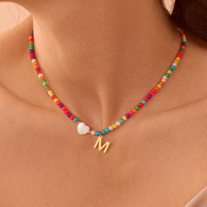 Ursteel Valentines Gifts for Kids Girls - 6 7 8 9 10 11 12 13 14 15 16 Year Old Birthday Gifts for Tween Teen Teenage Girl Gift Idea, M Initial Choker Necklace Kids Girls Jewelry