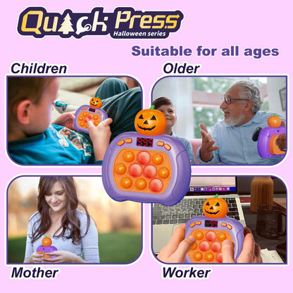 Halloween Pop Game Fidget Toys for Kids and Adults, Quick Push Pop Puzzle Light up Fidget Toy 8-12, Fast Push Bubble Sensory Toys for Kids Ages 3-12