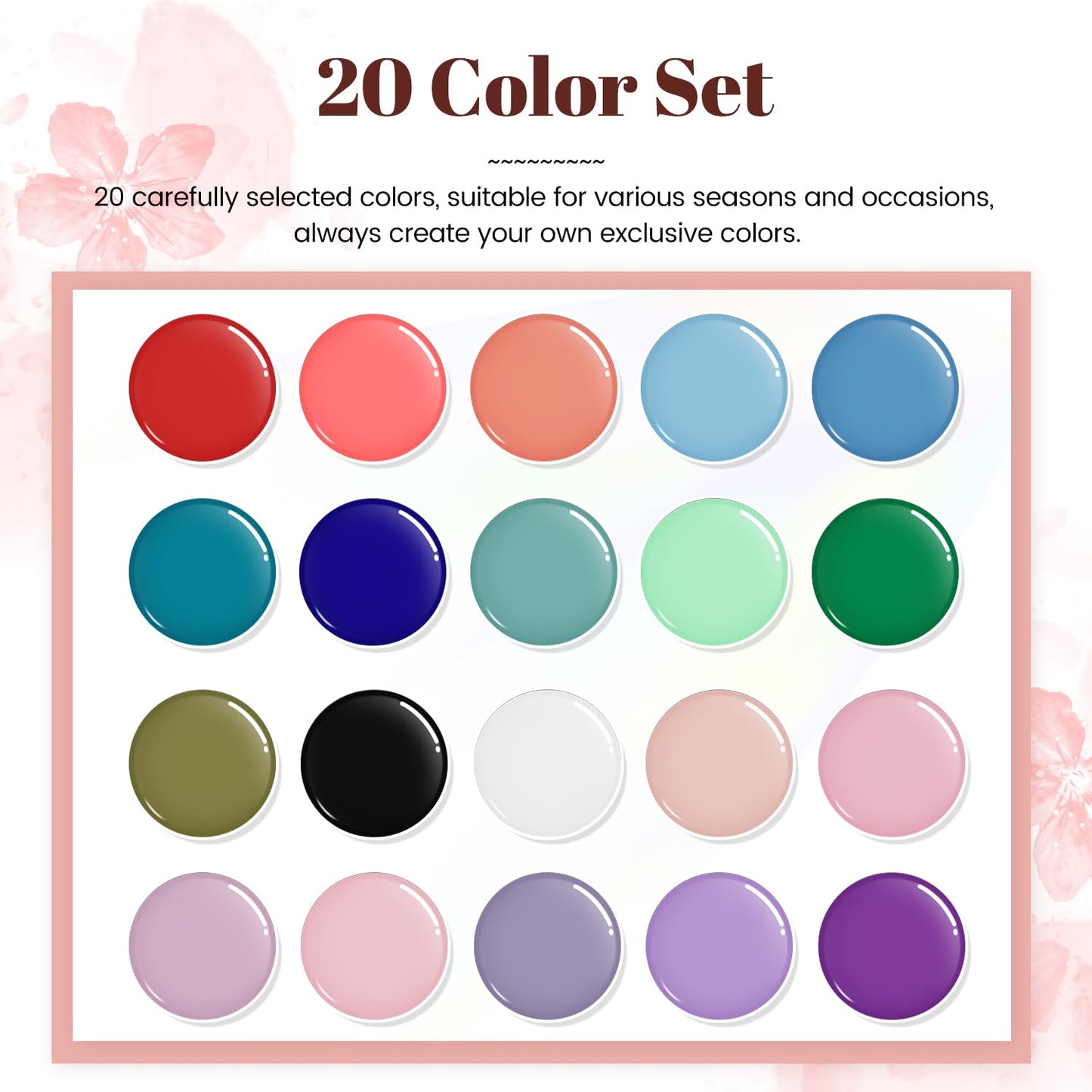 JODSONE Gel Nail Polish Kit with U V Light 32 Colors Gel Polish Nail + 4 Functional Adhesive Bottles Kit Soak Off Manicure Tools Gifts for Women