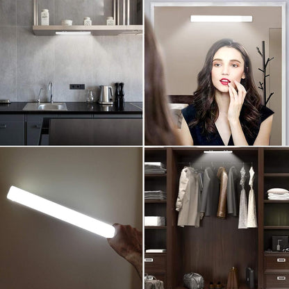 OOWOLF Vanity Mirror Light,Cordless Portable Makeup Light 6000K USB Rechargeable Brightness Dimmable for Bedroom Dressing Table, Bathroom, Dressing Room Mirror