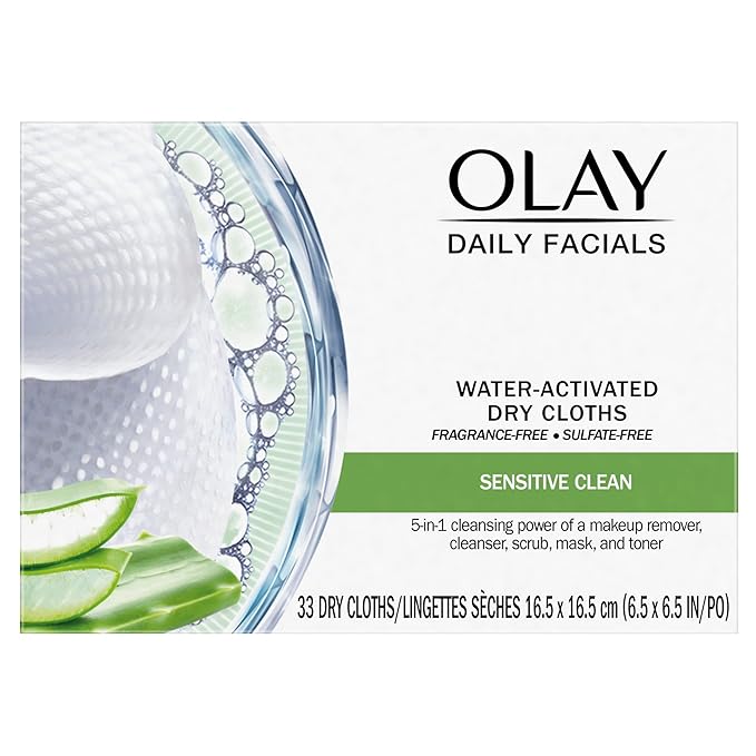 Olay Eye Makeup Remover Wipes, Daily Facials Gentle Face Cleanser