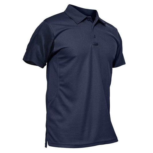 MAGCOMSEN Mens Polo Shirts Short Sleeve T Shirts Golf Shirts Hiking Hunting Shirt Tactical Shirts Navy Blue S