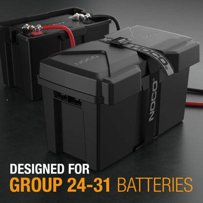 NOCO Snap-Top BG31 Battery Box, Group 24-31 12V Battery Box for Marine, Automotive, RV, Boat, Camper and Travel Trailer Batteries