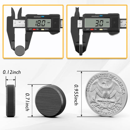 FINDMAG 20Pcs Magnets for Crafts with Adhesive Backing, Round Ferrite Craft Magnet with Adhesive Backing, Flat Ceramic Circle Magnets for Classroom, Building, Fridge, Office - 0.71" D X 0.12" H