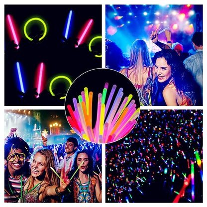 Glow Fever Glow Sticks Bulk 100ct Premium Glow In The Dark Light Up with Lanyards, For Party Supplies, Party Favors, Birthday, Halloween, Super Bright, Lasts Up to 12 hrs