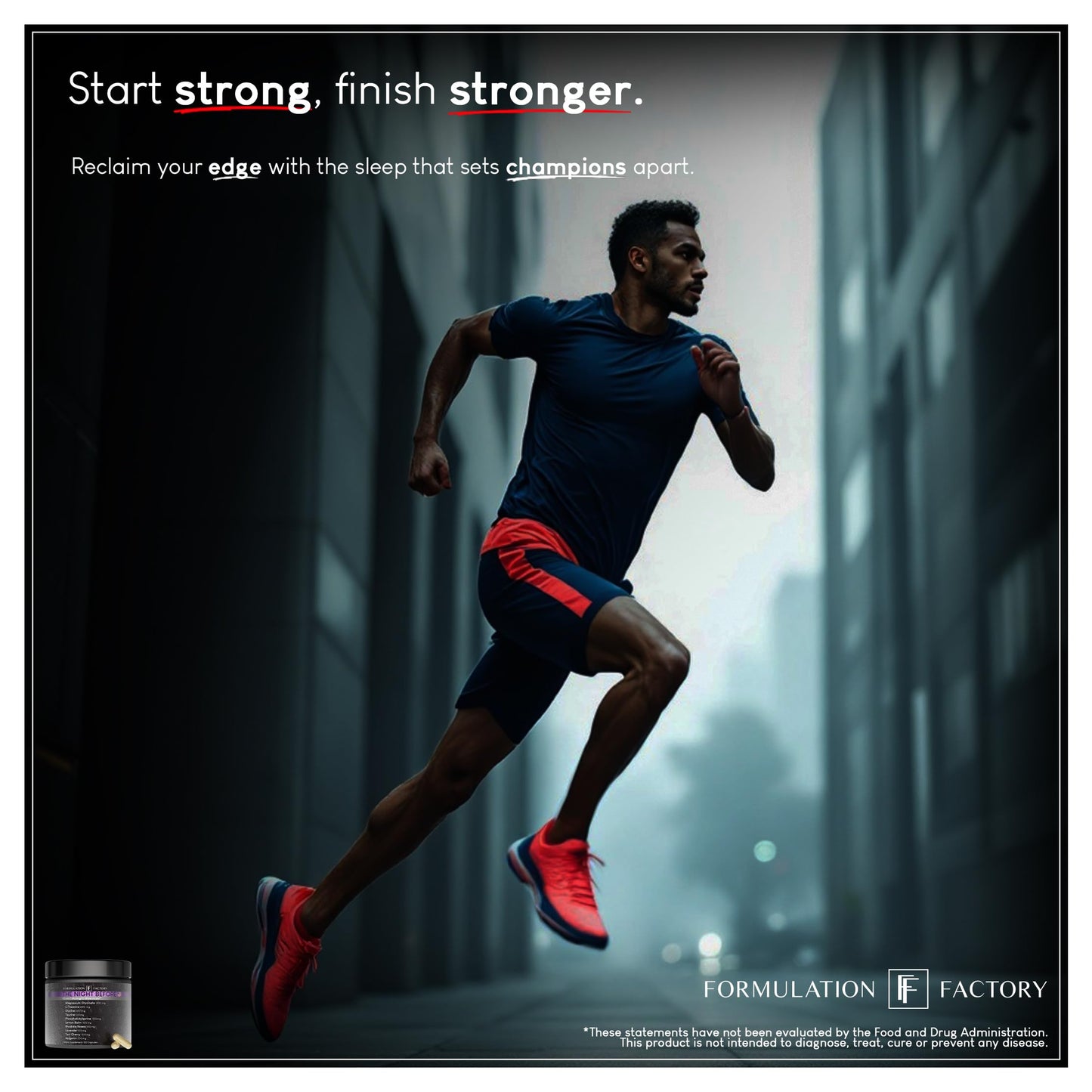 Formulation Factory The Night Before 10-in-1 Midnight Maximizer Sleep Supplement, Magnesium Glycinate, L-Theanine & More, Stress Relief, Relaxation, Recovery, Focus (120 Capsules – 2 Month Supply)