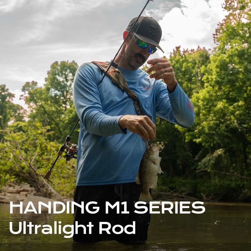 HANDING M1 BFS Rod 7' Ultralight Fishing Rod 2-Piece Ultralight Casting Rod for Trout Crappie Bluegill Yellow Perch Rock Bass Sunfish with Fast Action 30T+24T Carbon Fiber