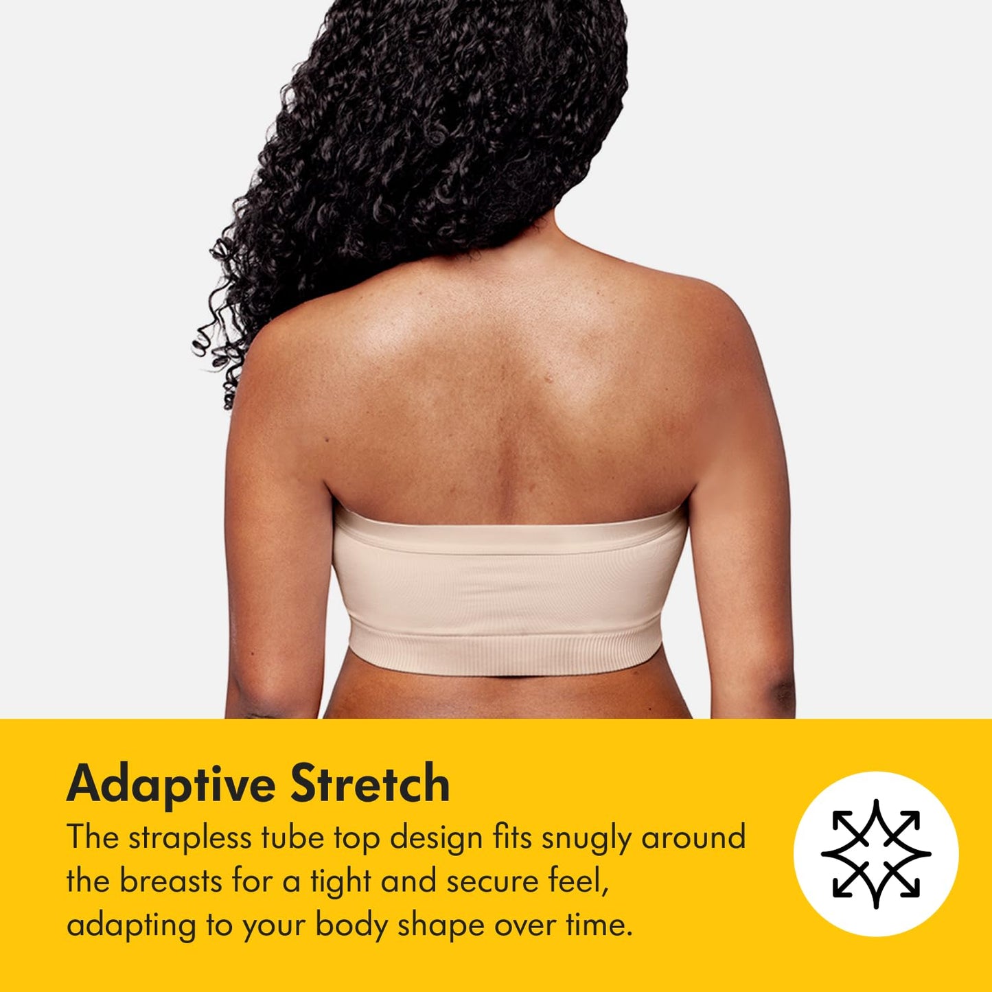 Medela Hands Free Pumping Bustier, Easy Expressing Pumping Bra with Adaptive Stretch and Easy Milk Flow White