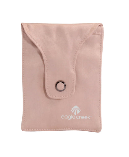 eagle creek Silk Undercover Bra Stash Travel Wallet to Keep Money and Credit Cards Secure - Breathable Silk with Moisture Resistant Lining, Rose