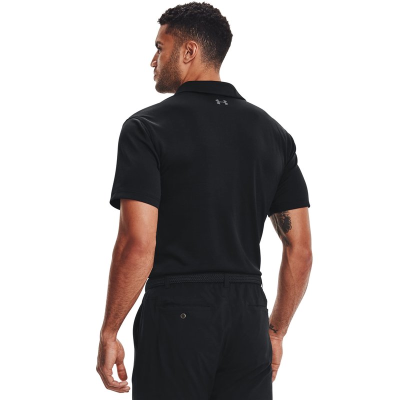 Under Armour Men's Tech Golf Polo, Black (001)/Graphite, 4X-Large Tall