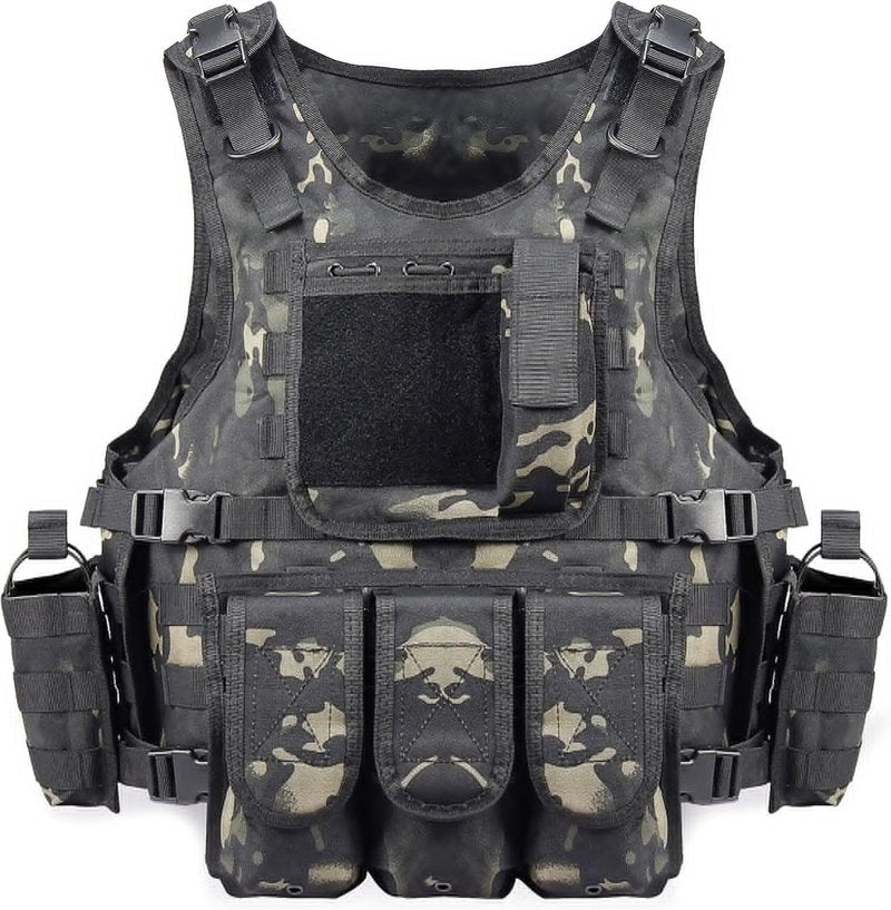 BOMTURN Tactical Airsoft Bag Upgrade Adjustable Modular Paintball Backpack Outdoor Fit Adult