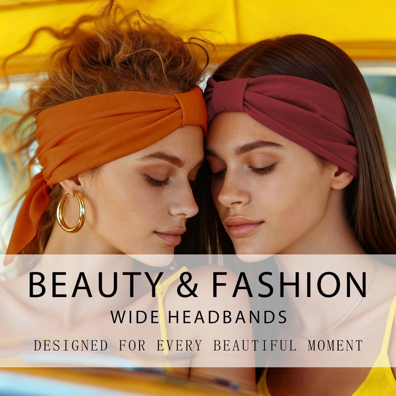 Chicingyou 12 Pcs Headbands for Women Wide Sweat Absorb Headbands Thick Sports Stretchy Sweat Bands Non-Slip Hairbands for Running Yoga Boho Twisted Hair Accessories(Classic Style)